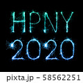 2020 happy new year fireworks written sparklers at 58562251