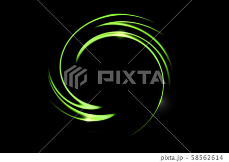 Green fire comet light flying in circle. Shining Green fire comet light flying in circle. Shining 58562614