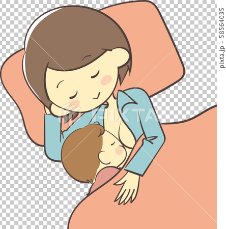 baby, infant, sleeping together 58564035