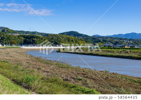 2019年10月12日台風19号通過後の狩野川　静岡県伊豆の国市 58564435