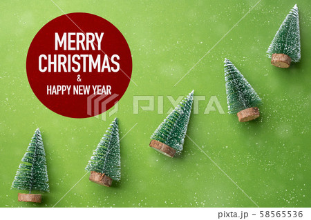 Merry Christmas and Happy New Year in red circle Merry Christmas and Happy New Year in red circle 58565536