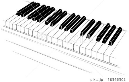 漫画風ペン画イラスト 学校 音楽室のイラスト素材