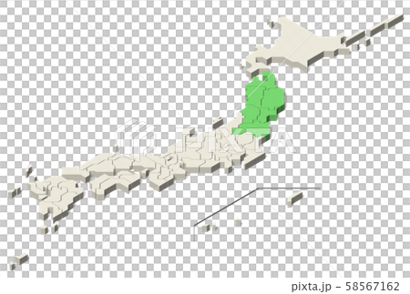 Japan map Tohoku remote island (Set 4) 58567162