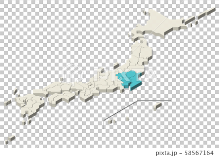 日本地図 関東地方 離島 (Set 4) 日本地図 関東地方 離島 (Set 4) 58567164