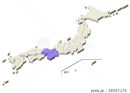 日本地図 近畿地方 離島 Set 4 のイラスト素材 58567170 Pixta