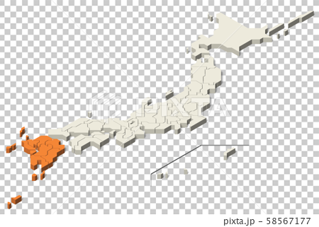 日本地図 九州地方 離島 (Set 4) 58567177