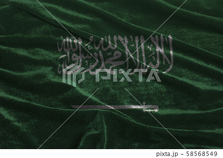 Waving Flag of kingdom of Saudi Arabia 58568549