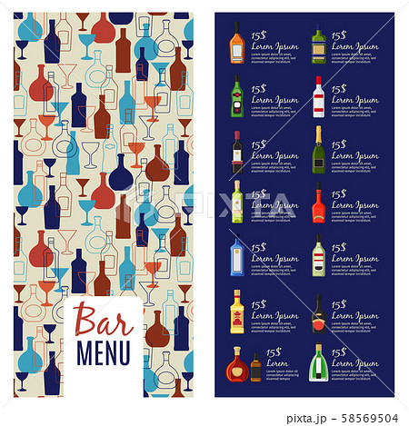Bar menu template 58569504