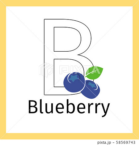Blueberry and letter B coloring page Blueberry and letter B coloring page 58569743