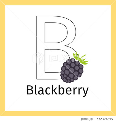 Blackberry and letter B coloring page Blackberry and letter B coloring page 58569745