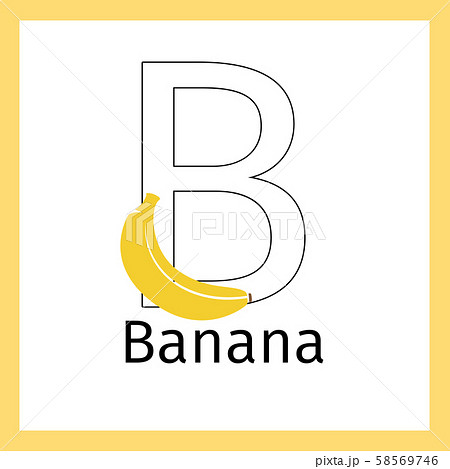 Banana and letter B coloring page Banana and letter B coloring page 58569746