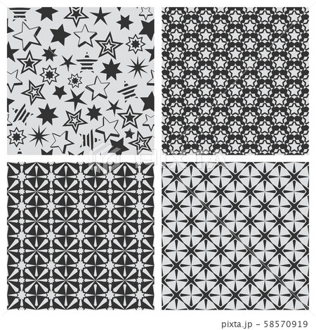 Star abstract seamless pattern texture set 58570919