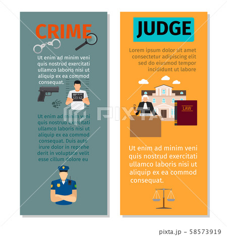 Crime and judge vertical flyers Crime and judge vertical flyers 58573919