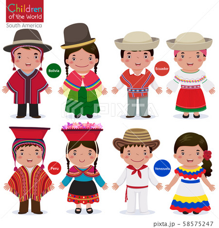 Kids in traditional costume-Bolivia-Ecuador-Peru-Venezuela 58575247