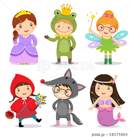 Set of kids wearing in fairy tale theme 58575605