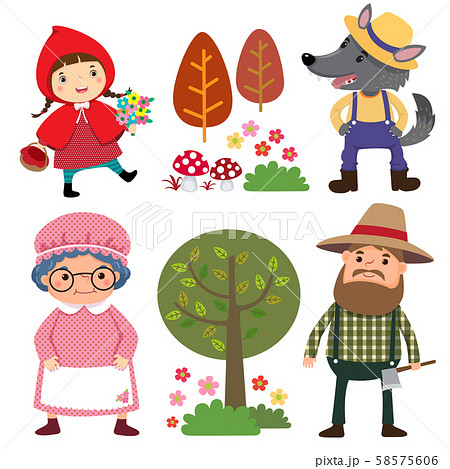 Set of characters from Little Red Riding Hood Set of characters from Little Red Riding Hood 58575606