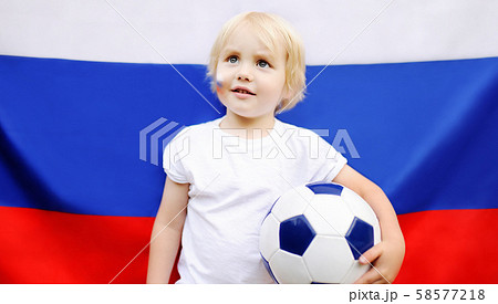 Portrait of cute little boy with russian flag Portrait of cute little boy with russian flag 58577218