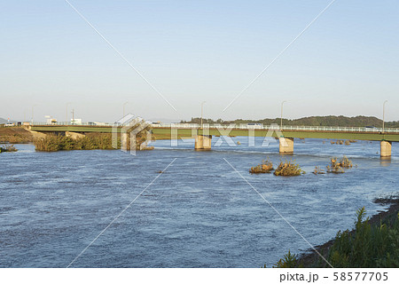 吉田川　品井沼大橋　はん濫　決壊　増水　洪水 58577705