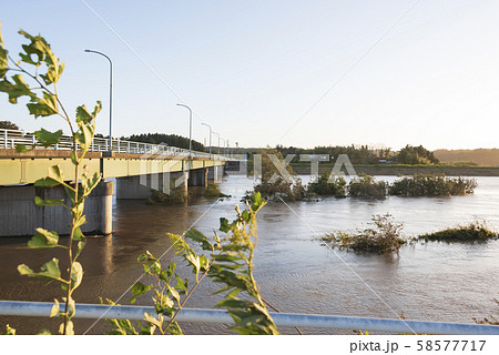 吉田川　品井沼大橋　はん濫　決壊　増水　洪水 58577717