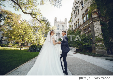 Beautiful wedding couple Beautiful wedding couple 58579222