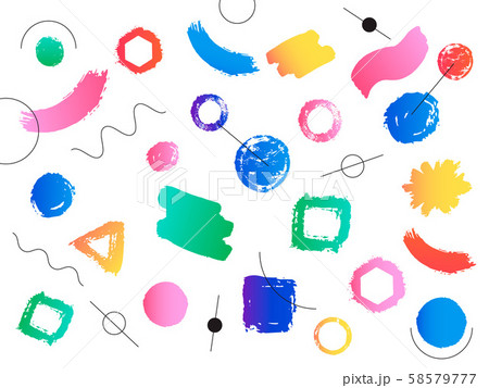 Hipster modern and colorful geometric background with gradient shape. Vector illustration 58579777