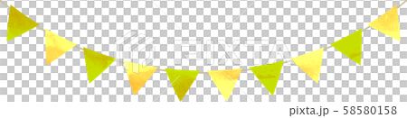 Flag_Triangle_Garland_Watercolor_Yellow Green_Yellow 58580158