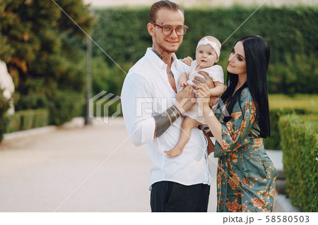 family in a town family in a town 58580503