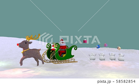 トナカイとサンタ2 58582854