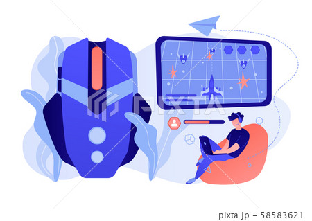 Action game concept vector illustration. 58583621