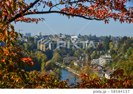 Beautiful landscape of Bern with old bridge Beautiful landscape of Bern with old bridge 58584137