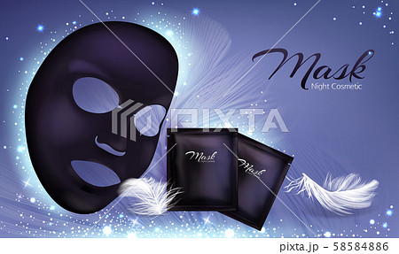poster with black facial cosmetic mask poster with black facial cosmetic mask 58584886