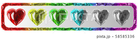 The inside of the frame, are colorful hearts. An example of a loading panel in a computer game. The panel is not loaded before. The inside of the frame, are colorful hearts. An example of a loading panel in a computer game. The panel is not loaded before. 58585336