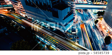 Aerial view of Ginza, Tokyo, Japan Aerial view of Ginza, Tokyo, Japan 58585739