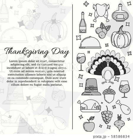 Thanksgiving card concept. Vector illustration for design and web 58586834