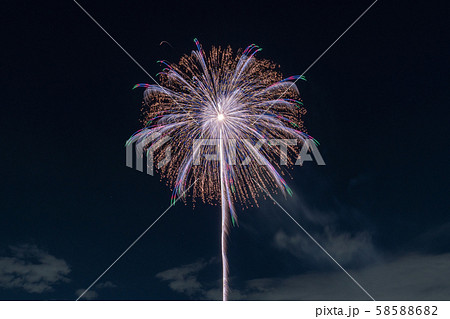 東京都 花火大会 花火 絶景 二子玉川の写真素材 5856