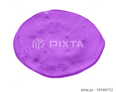 Cosmetic Cream Gel Texture Isolated On White Background. Close Up Of Green Transparent Drop Of Skin Cosmetic Cream Gel Texture Isolated On White Background. Close Up Of Green Transparent Drop Of Skin 58588752