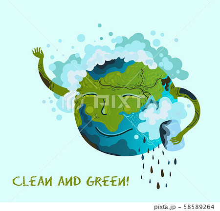 Ecological conceptual illustration of planet Earth Ecological conceptual illustration of planet Earth 58589264