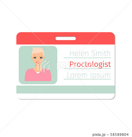 Proctologist medical specialist badge 58589804