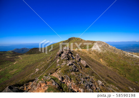 《大分県 九重連山》 星生山までの登山ルートと稜線 58590198