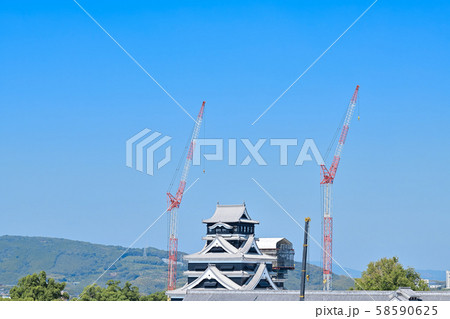 熊本城 復旧工事 熊本城 復旧工事 58590625