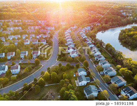 Wide panorama, aerial view with tall buildings, Wide panorama, aerial view with tall buildings, 58591198