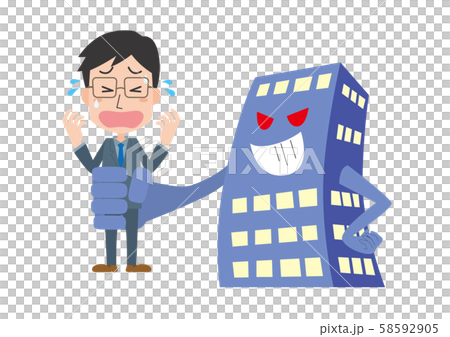 会社　ブラック企業　拘束　残業　男性 58592905