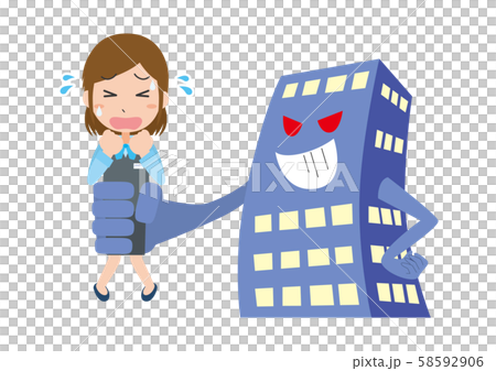 会社　ブラック企業　拘束　残業　女性 58592906