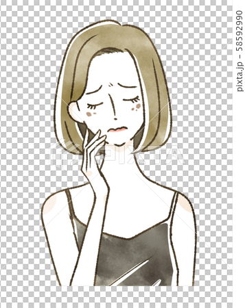 Women suffering from spots 58592990