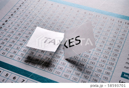 Tax Word Tag 58593701