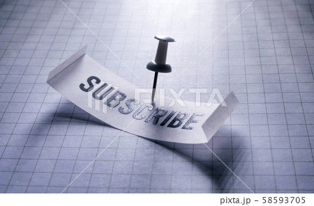 Subscribe Tag Close up 58593705