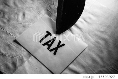 Tax Word Tag 58593927