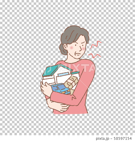 遺産相続　財産分与　相続問題　相続　人物　イラスト 58597154