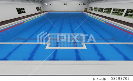 水球 プール CG 試合 イラスト4 水球 プール CG 試合 イラスト4 58598705