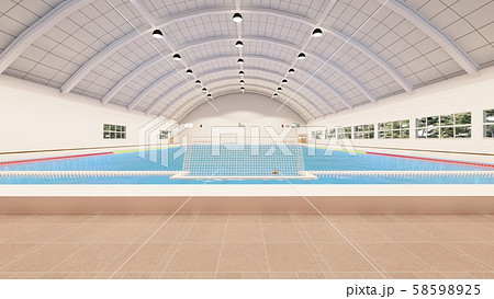 水球 プール CG 試合 イラスト13 水球 プール CG 試合 イラスト13 58598925